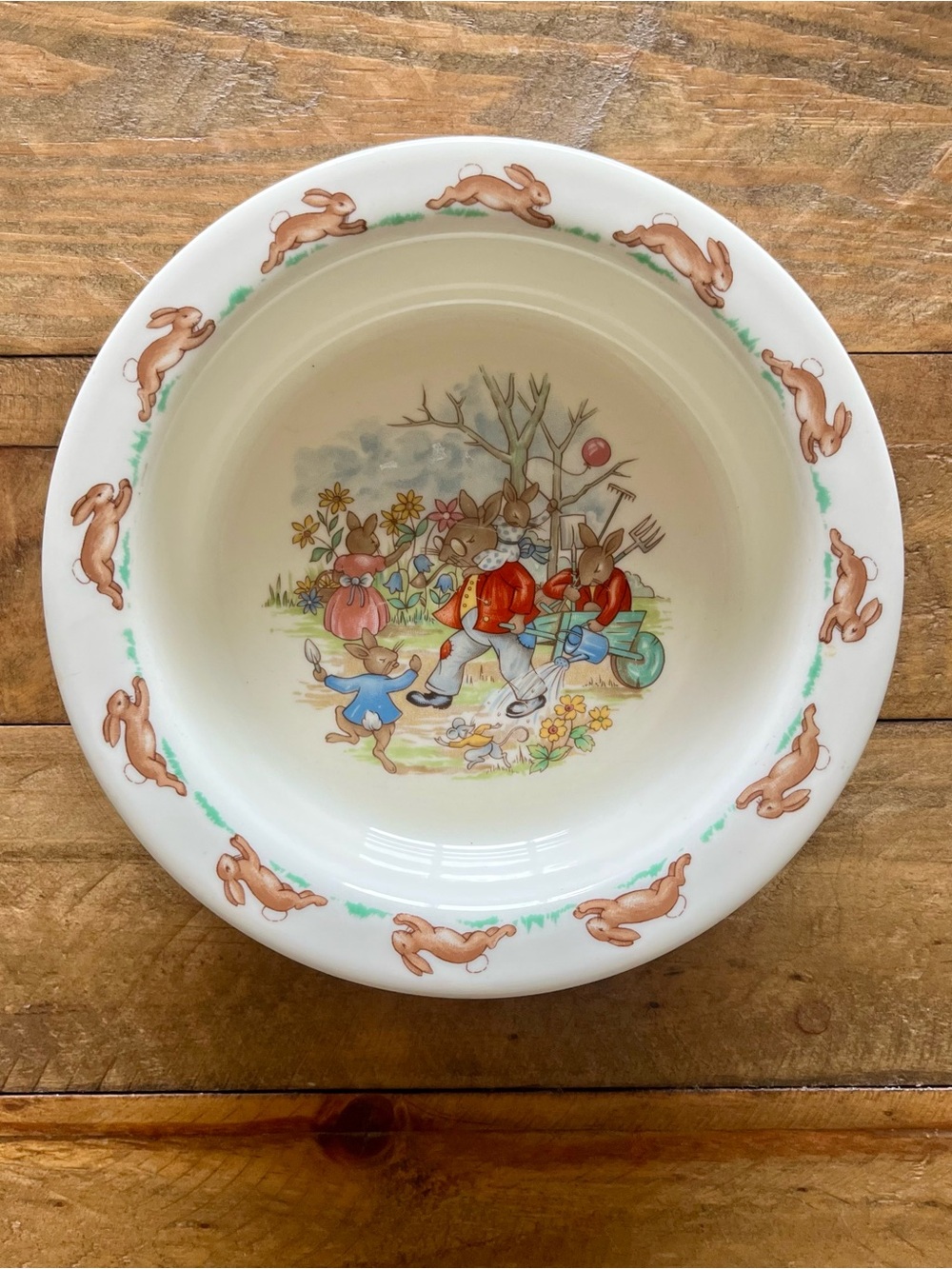 Vintage Royal Doulton Bunnykins Bowl Fine Bone China England Nursery Bunny Dish